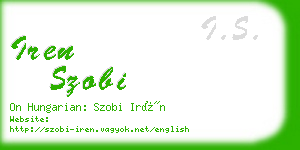 iren szobi business card